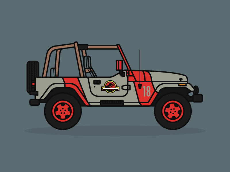 Jurassic Park Jeep By Adam Tetzlaff On Dribbble 4205