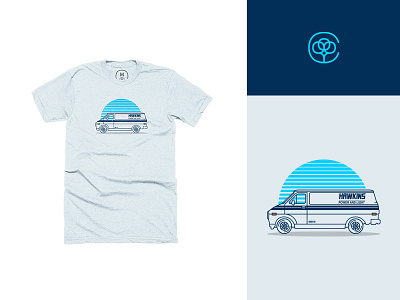 Hawkins Power And Light Van - T-shirt 80s cotton bureau hawkins light power stranger things van