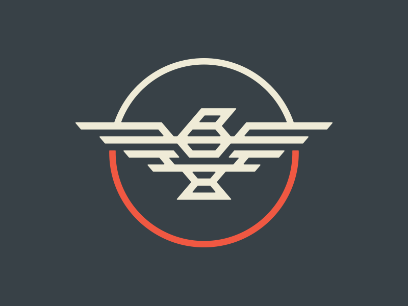 Straight Wing Bird branding wings nativemade logo bird