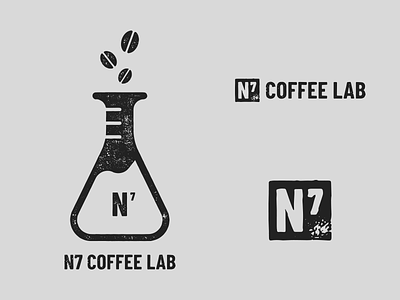N7 Coffee Lab Full beaker beans brand coffee lab logo n7 nitro science texture