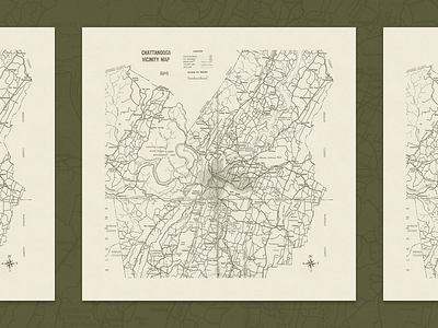 Vintage Chattanooga Map