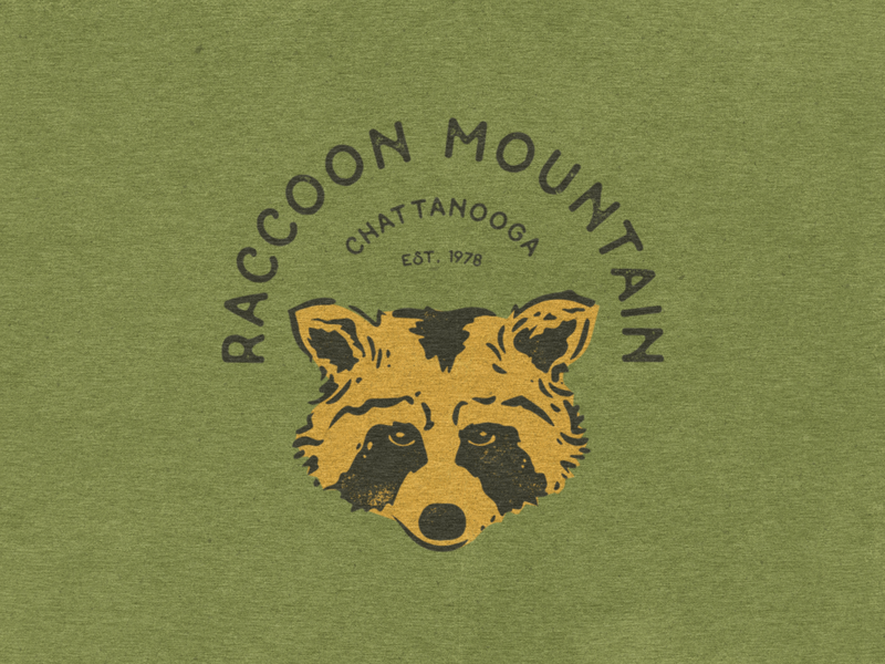 Raccoon Mountain T-shirt animal brand chattanooga mountain nativemade raccoon retro texture tshirt vintage