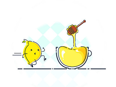 Lemond And Honey character design flat design illustration art