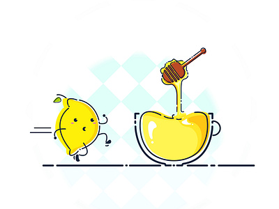 Lemond And Honey character design flat design illustration art