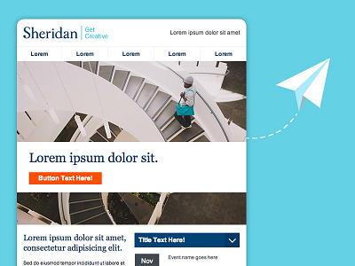 Sheridan College Email Template Design email campaign email design hubspot email marketing materials photoshop