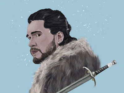 JonSnow design digitalart game of thrones illustration jon snow painted painting photoshop tv show