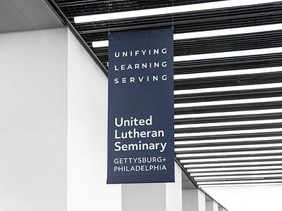 Campus Flag - United Lutheran Seminary banner design branding design flag design print design