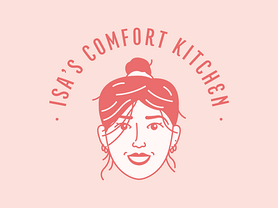 Isa's Comfort Kitchen branding design flat food food logo icon illustration kitchen typography vector