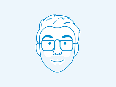Selfie! beard blue dutch icon illustration logo netherlands selfie teun