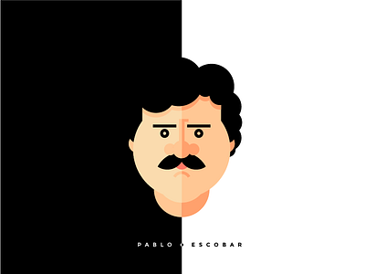 Pablo Escobar has two faces bandito cocain colombia drugs escobar flat icon illustration narcos pablo twofaces