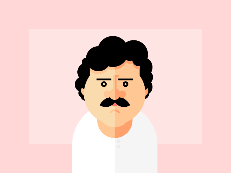 Pablo Escobar Animated animation bandito colombia drugs escobar flat icon illustration money narcos pablo