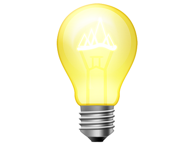 Simple homemade Light Bulb bulb clean cool dribble homemade icon light light bulb simple white yellow