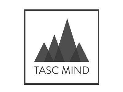 Tasc Mind > Follow our team!! antracite design dribbble gray idea logo mountains peaks startup team