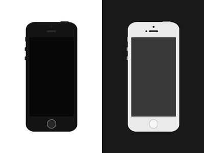 Freebie Simple Flat iPhone 5S Vector 5s download flat free freebie iphone iphone 5s template vector vector iphone