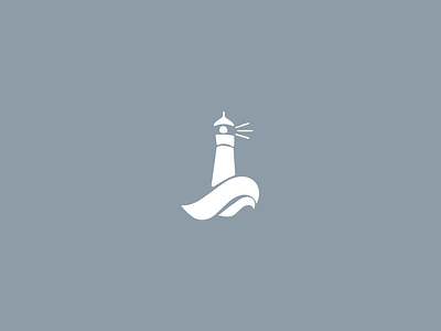 Lighthouse minimal bold logo bold light lighthouse playful wave