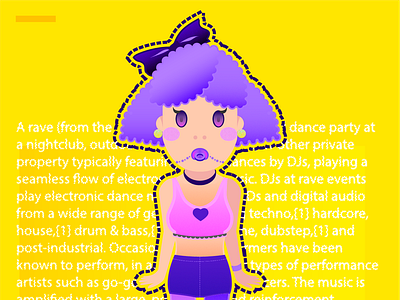 The ravers character design