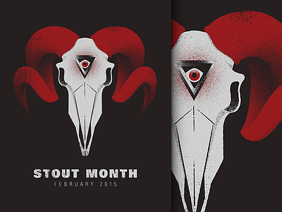 Stout Month beer dark event evil grain illustration inner eye skull stout texture