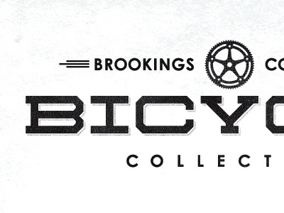 Bicycle Collective bicycle bike black collective iconography shadow texture type typography white