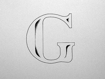 G hand drawn illustration inked lettering sketch type typography