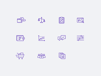 Usability and web analytics icons