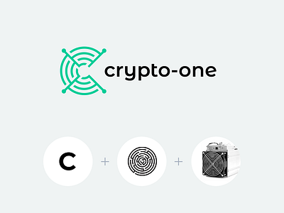 Crypto-one logo crypto logo mining selling service