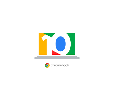Chromebook 10th year anniversary logo
