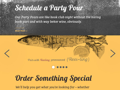 WIP design events fish graphic reesling website wine