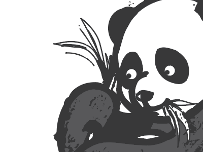 Panda l WIP 2 bamboo book illustration illustrator panda