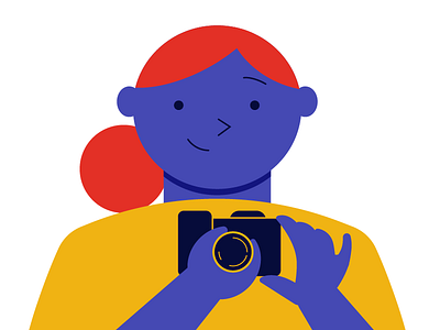 Woman With Camera camera character selfie