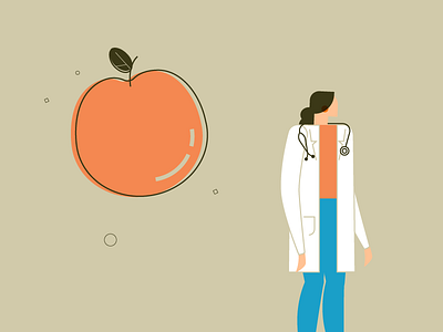 An Apple A Day... apple character design doctor illustration