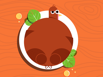 Turkey Solutions illustration orange thanksgiving turkey turnkey