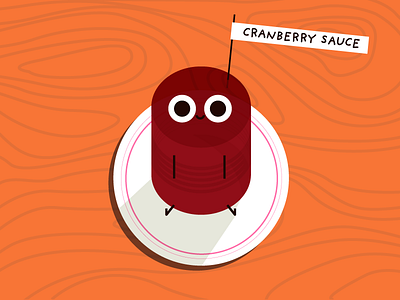 One day to shine... cranberry sauce illustration thanksgiving