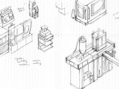 Isometric sketches illustration isometric isometric illustration