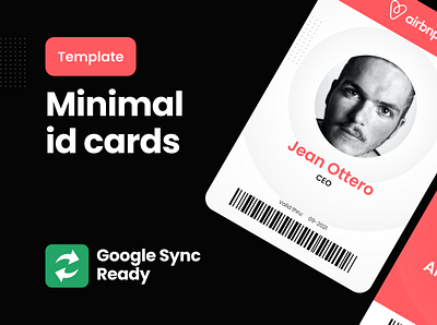 Free Figma template Id Cards with Google Sync Ready figma free id cards