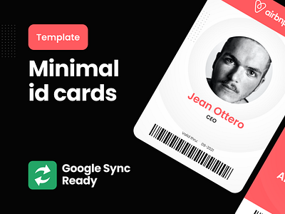 Free Figma template Id Cards with Google Sync Ready