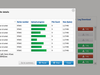 Ux/Ui Upload progress monitor pop-up ux ui