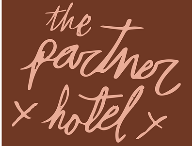 The Partner Hotel branding design logo minimal typography vector