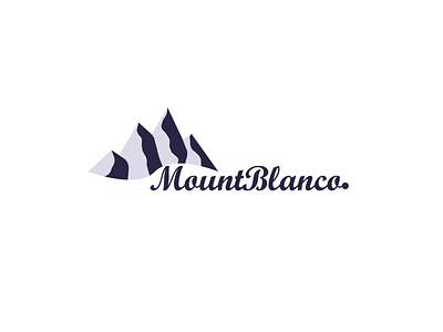 MountBlanco Logo art branding dailylogo dailylogochallenge design flat illustrator logodesign logotype minimal mountain ski typography vector