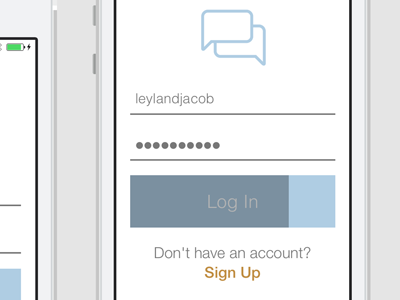 ChitChat Login app button button loading loading login ui