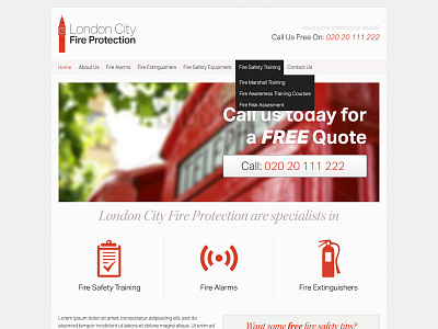 London City Fire Protection design ui web web design website