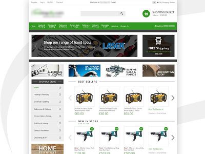 Online Tools Shop - eCommerce design e commerce ecom ecommerce online store shop store tool shop ui web web design