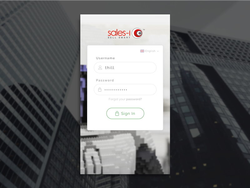 salesi Login Screen Concept by Tom Hill on Dribbble