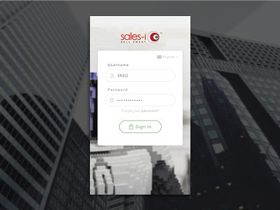 sales-i Login Screen Concept