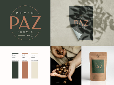 PAZ Nuts® Visual Identity brand branding branding design color palette design graphic design identity identity design logo logotype visual design visual identity