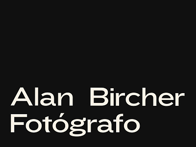 Alan Bircher branding graphic design logo photographer typography