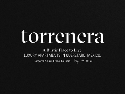 Torrenera branding design elegant graphic design identidad logo typography