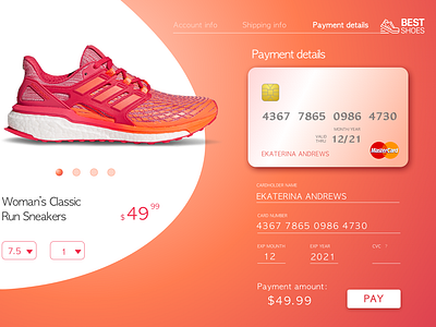 Web Page Credit Card Checkout 002 app branding dailyui design responsivedesign store ui ux web webpage