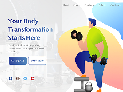 Landing Page for Sport Training Programs 003 branding design illustration sport ui ux vector webdesign website