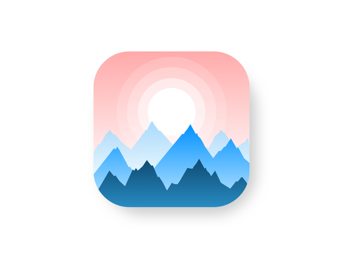 Hiking App Icon Design by Ekaterina Khudiakova on Dribbble