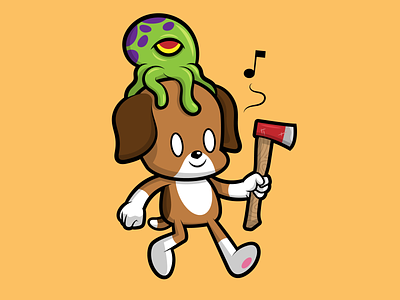 Bad Little Guy 2d character alien cartoon character character design digital dog illustration vector
